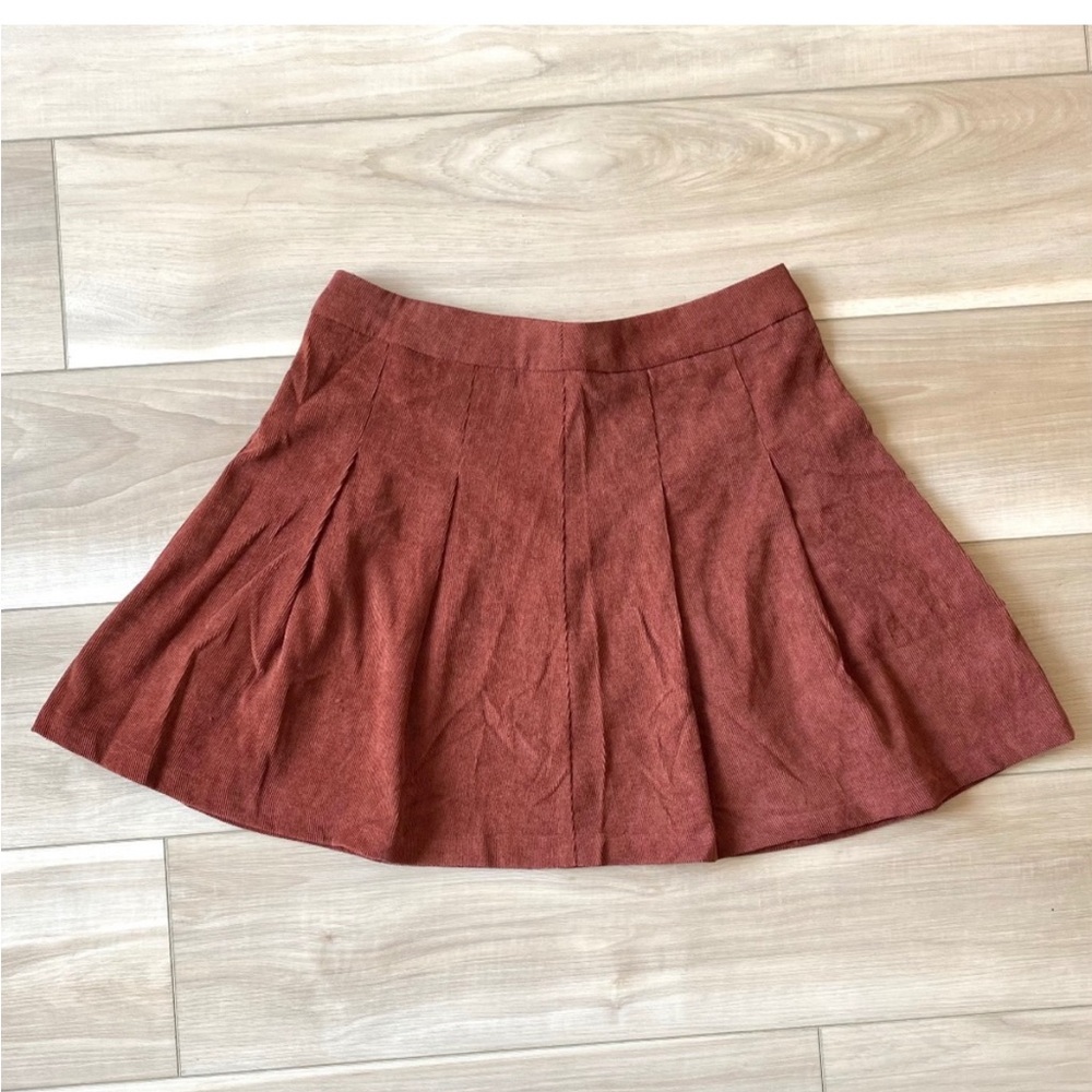 Brown Corduroy Tennis Skirt from Red Dress Boutique